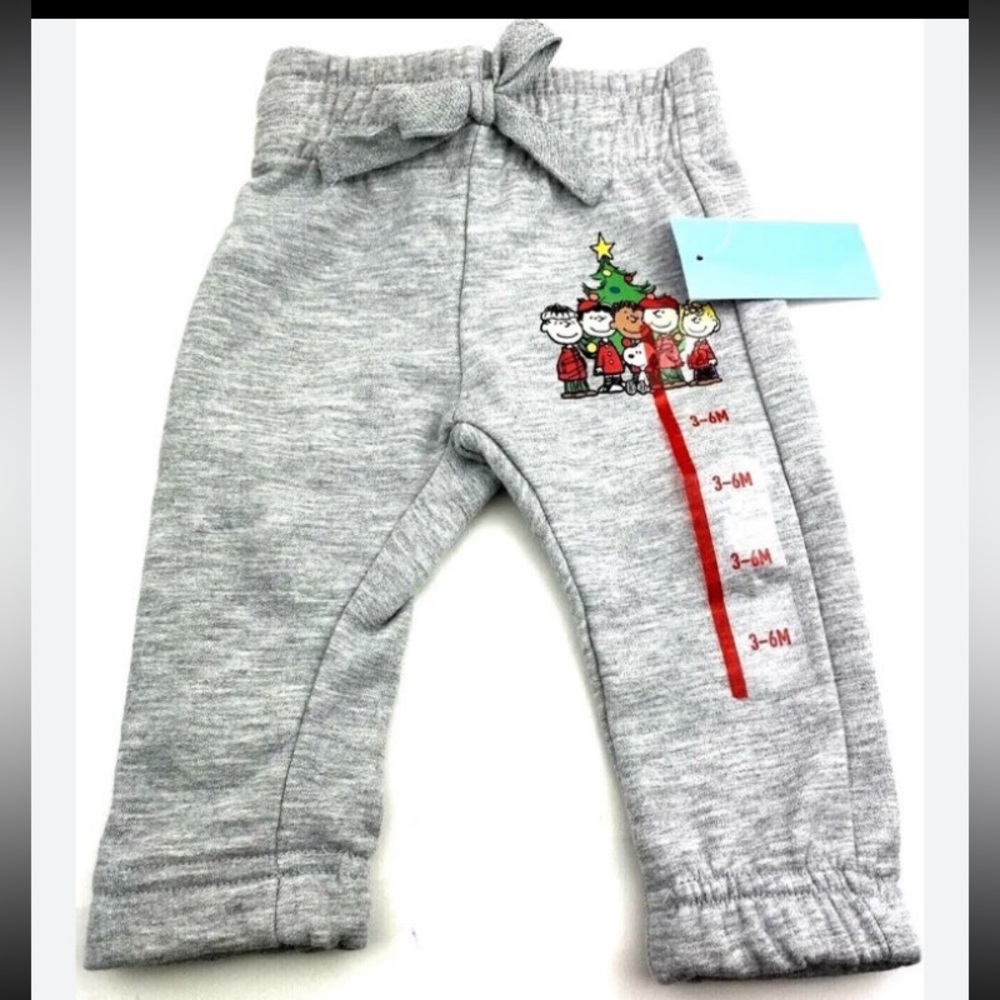 Baby Pants Bottoms Size 3/6m Gray Charlie Brown Bottoms